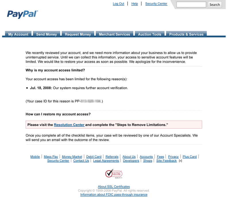 Kinh Nghiệm Gỡ Bị PayPal Limited